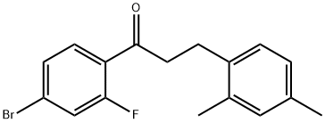 4'-BROMO-3-(2,4-DIMETHYLPHENYL)-2'-FLUOROPROPIOPHENONE Structural