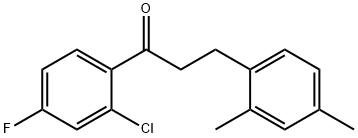 2'-CHLORO-3-(2,4-DIMETHYLPHENYL)-4'-FLUOROPROPIOPHENONE Structural