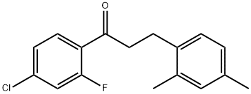 4'-CHLORO-3-(2,4-DIMETHYLPHENYL)-2'-FLUOROPROPIOPHENONE Structural