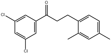 3',5'-DICHLORO-3-(2,4-DIMETHYLPHENYL)PROPIOPHENONE Structural