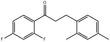 2',4'-DIFLUORO-3-(2,4-DIMETHYLPHENYL)PROPIOPHENONE Structural