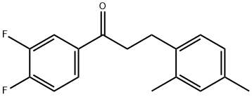 3',4'-DIFLUORO-3-(2,4-DIMETHYLPHENYL)PROPIOPHENONE Structural