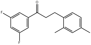 3',5'-DIFLUORO-3-(2,4-DIMETHYLPHENYL)PROPIOPHENONE Structural