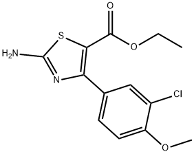 2-AMINO-4-(3-CHLORO-4-METHOXYPHENYL)-5-THIAZOLECARBOXYLIC ACID ETHYL ESTER Structural