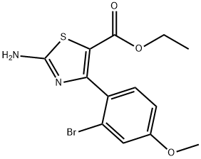 2-AMINO-4-(2-BROMO-4-METHOXYPHENYL)-5-THIAZOLECARBOXYLIC ACID ETHYL ESTER