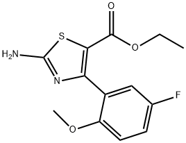 2-AMINO-4-(5-FLUORO-2-METHOXYPHENYL)-5-THIAZOLECARBOXYLIC ACID ETHYL ESTER