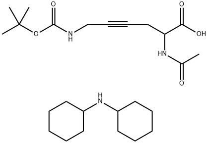 DL-2-ACETAMIDO-6-(BOC-AMINO)-4-HEXYNOIC ACID DCHA Structural