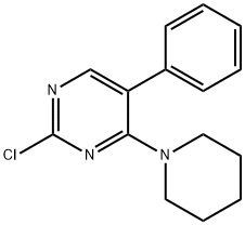 2-chloro-5-phenyl-4-(piperidin-1-yl)pyrimidine Structural