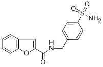 Benzofuran-2-carboxylic acid 4-sulfamoyl-benzylamide Structural