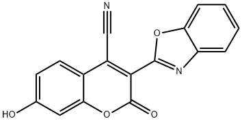 3-(2-BENZOXAZOLYL)-4-CYANO-7-HYDROXYCOUMARIN Structural