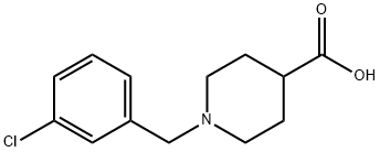 1-(3-CHLORO-BENZYL)-PIPERIDINE-4-CARBOXYLIC ACID HYDROCHLORIDE Structural