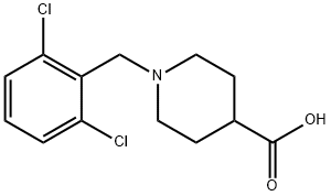 1-(2,6-dichlorobenzyl)piperidine-4-carboxylic acid Structural