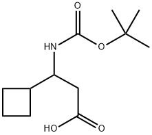 3-TERT-BUTOXYCARBONYLAMINO-3-CYCLOBUTYL-PROPIONIC ACID Structural