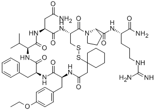 BETA-MERCAPTO-BETA,BETA-CYCLOPENTAMETHYLENE-PROPIONYL-TYR(ET)-PHE-VAL-ASN-CYS-PRO-ARG-NH2