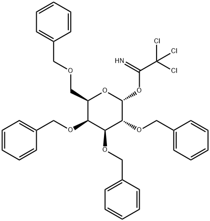 O-(2,3,4,6-TETRA-O-BENZYL-ALPHA-D-GALACTOPYRANOSYL)TRICHLOROACETIMIDATE Structural