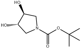 N-BOC-(3S,4S)-3,4-PYRROLIDINEDIOL Structural