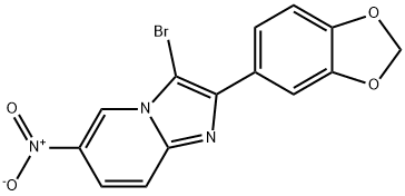 2-BENZO[1,3]DIOXOL-5-YL-3-BROMO-6-NITRO-IMIDAZO[1,2-A]PYRIDINE Structural