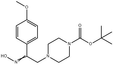 4-[2-HYDROXYIMINO-2-(4-METHOXY-PHENYL)-ETHYL]-PIPERAZINE-1-CARBOXYLIC ACID TERT-BUTYL ESTER Structural