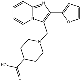 1-(2-FURAN-2-YL-IMIDAZO[1,2-A]PYRIDIN-3-YLMETHYL)-PIPERIDINE-4-CARBOXYLIC ACID Structural