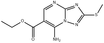 ETHYL 7-AMINO-2-(METHYLTHIO)[1,2,4]TRIAZOLO[1,5-A]PYRIMIDINE-6-CARBOXYLATE Structural