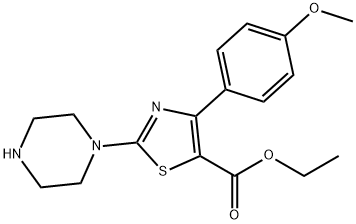 ETHYL 2-PIPERAZINE-4-(4-METHOXY)PHENYL THIAZOLE-5-CARBOXYLATE