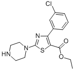 ETHYL 2-PIPERAZINE-4-(3-CHLORO)PHENYL THIAZOLE-5-CARBOXYLATE Structural