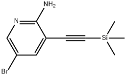 5-BROMO-3-((TRIMETHYLSILYL)ETHYNYL)PYRIDIN-2-AMINE Structural