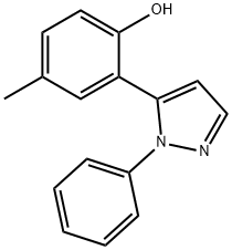 1-PHENYL-1H-5-(2'-HYDROXY-5'-METHYLPHENYL)PYRAZOLE Structural