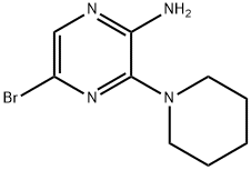 2-AMINO-5-BROMO-3-PIPERIDIN-1-YLPYRAZINE Structural