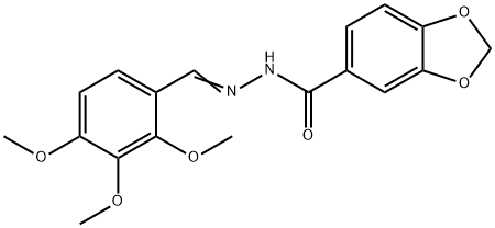 1,3-BENZODIOXOLE-5-CARBOXYLIC ACID, [(2,3,4-TRIMETHOXYPHENYL)METHYLENE]HYDRAZIDE Structural