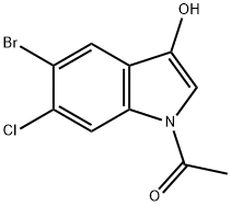 N-ACETYL-5-BROMO-6-CHLORO-3-HYDROXYINDOLE Structural