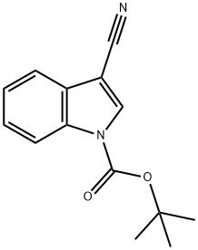 tert-butyl 3-cyano-1H-indole-1-carboxylate Structural