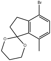 4-Bromo-7-methyl-1,1-(propylenedioxo)-indane Structural