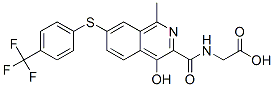 Glycine,  N-[[4-hydroxy-1-methyl-7-[[4-(trifluoromethyl)phenyl]thio]-3-isoquinolinyl]carbonyl]- Structural
