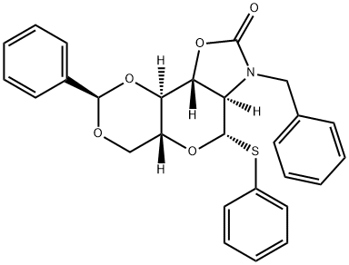 PHENYL N-BENZYL-2-AMINO-4,6-O-BENZYLIDENE-2-N,3-O-CARBONYL-2-DEOXY-1-THIO-BETA-D-GLUCOPYRANOSIDE