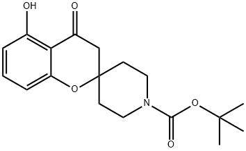 1’-t-Butoxycarbonyl-5-hydroxy-spiro[chroman-2,4’-piperidin]-4-one Structural