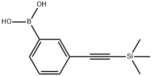 (3-[(TRIMETHYLSILYL)ETHYNYL]PHENYL)BORONIC ACID Structural