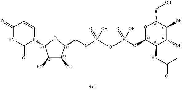 UDP-ALPHA-D-N-ACETYLGLUCOSAMINE, DISODIUM SALT Structural