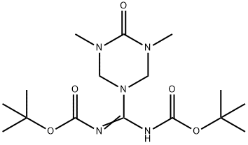 tert-Butyl (((tert-butoxycarbonyl)imino)(3,5-dimethyl-4-oxo-1,3,5-triazinan-1-yl)methyl)carbam