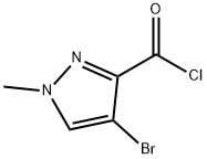 4-BROMO-1-METHYL-1H-PYRAZOLE-3-CARBONYL CHLORIDE Structural