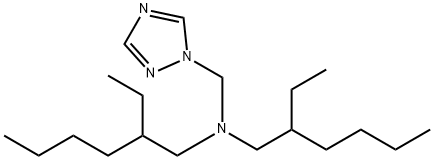 N,N-Bis(2-ethylhexyl)-[(1,2,4-triazol-1-yl)methyl]amin Structural