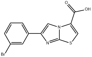 6-(3-BROMO-PHENYL)-IMIDAZO[2,1-B]THIAZOLE-3-CARBOXYLIC ACID Structural