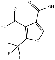 2-(trifluoromethyl)furan-3,4-dicarboxylic acid Structural