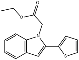 Ethyl [2-(2-thienyl)-1H-indol-1-yl]acetate Structural