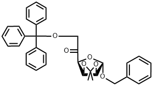 BENZYL 2,3-O-ISOPROPYLIDENE-6-O-TRITYL-5-KETO-ALPHA-D-MANNOFURANOSE