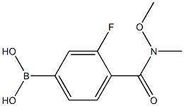 3-FLUORO-4-[(N-METHOXY-N-METHYL)CARBAMOYL]BENZENEBORONIC ACID 98 Structural