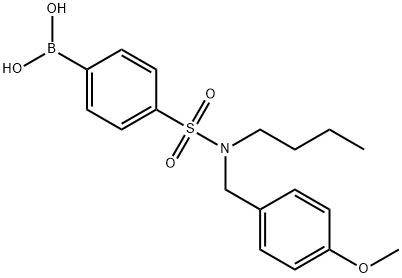 4-(N-BUTYL-N-(4-METHOXYBENZYL)SULFAMOYL)PHENYLBORONIC ACID Structural