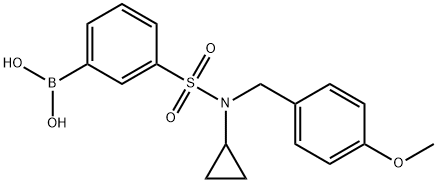 3-[N-CYCLOPROPYL-N-(4-METHOXYBENZYL)SULFAMOYL]PHENYLBORONIC ACID Structural