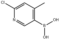 2-Chloro-4-methylpyridine-5-boronic acid Structural