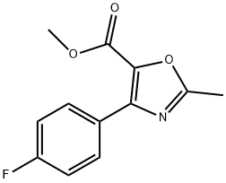 5-OXAZOLECARBOXYLIC ACID, 4-(4-FLUOROPHENYL)-2-METHYL-, METHYL ESTER Structural